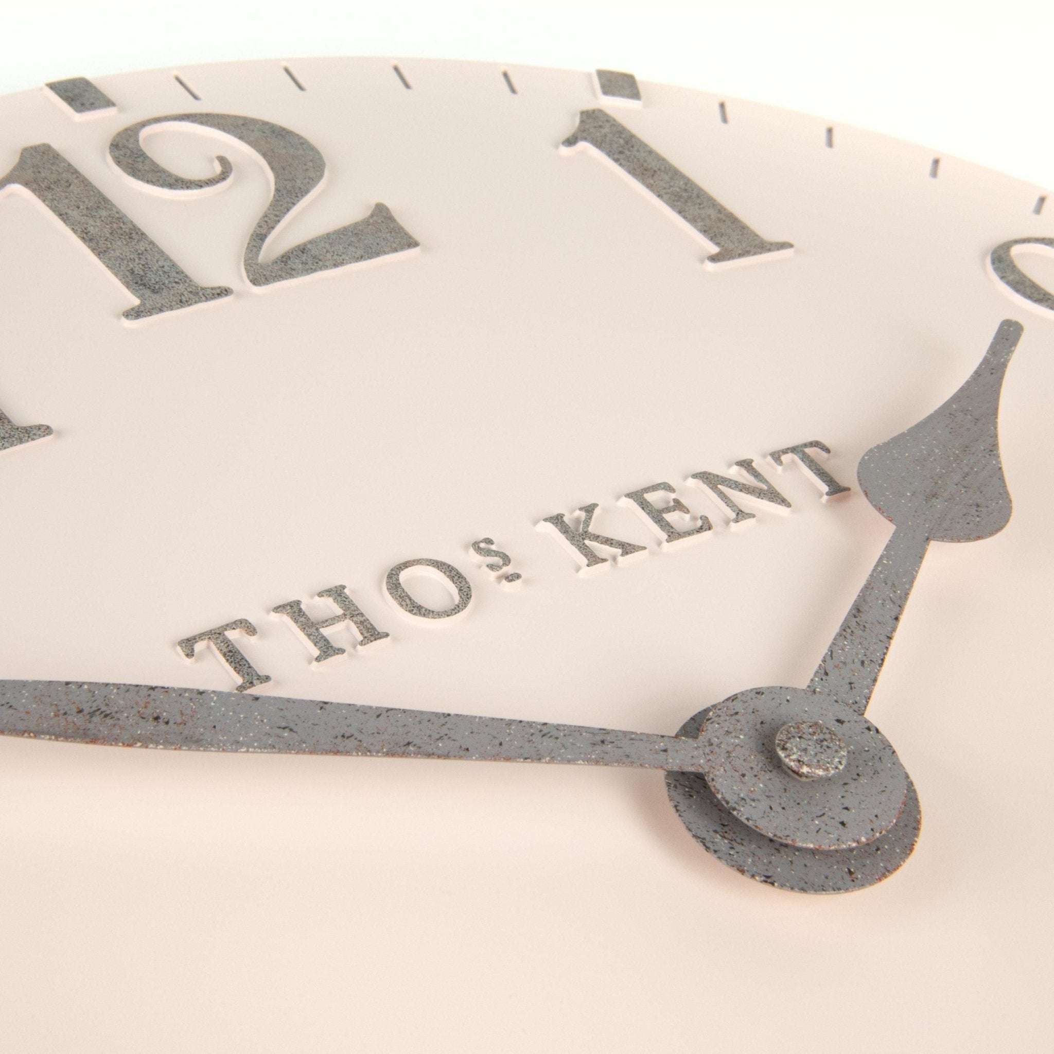 12" Arabic Wall Clock, Shy Pink