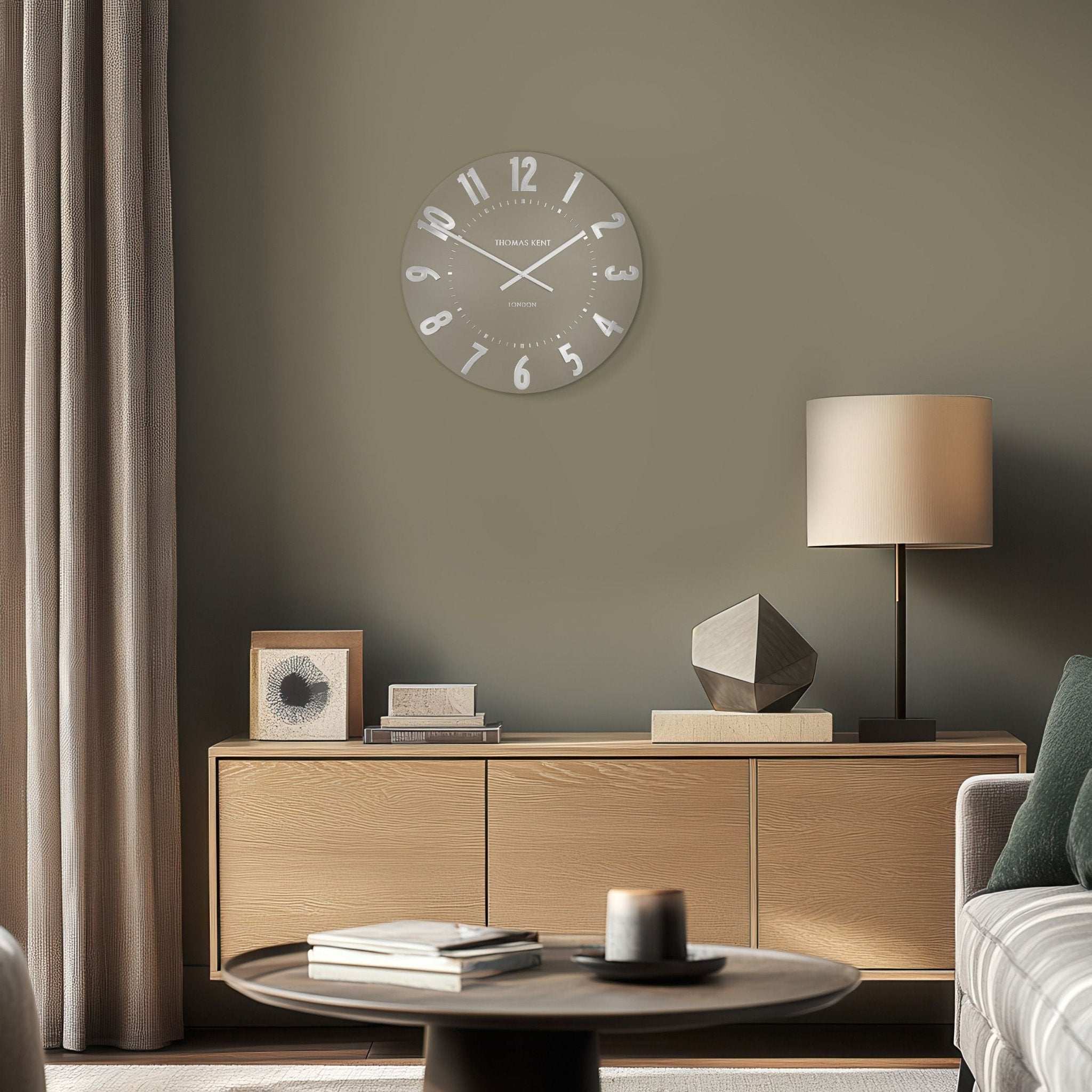 20'' Mulberry Wall Clock, Mocha