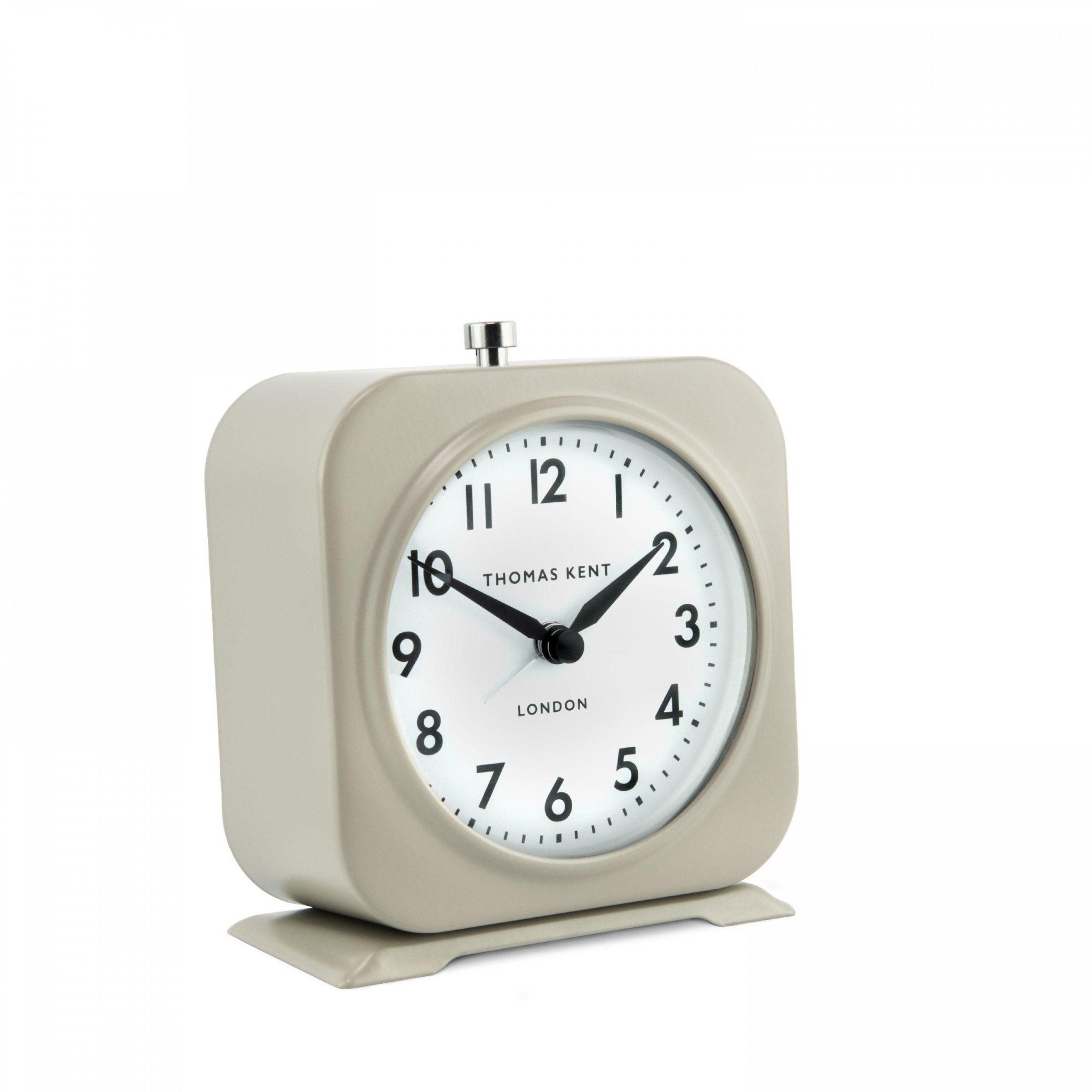 5" Finch Alarm Clock Warm Grey,Snowberry White,Taupe