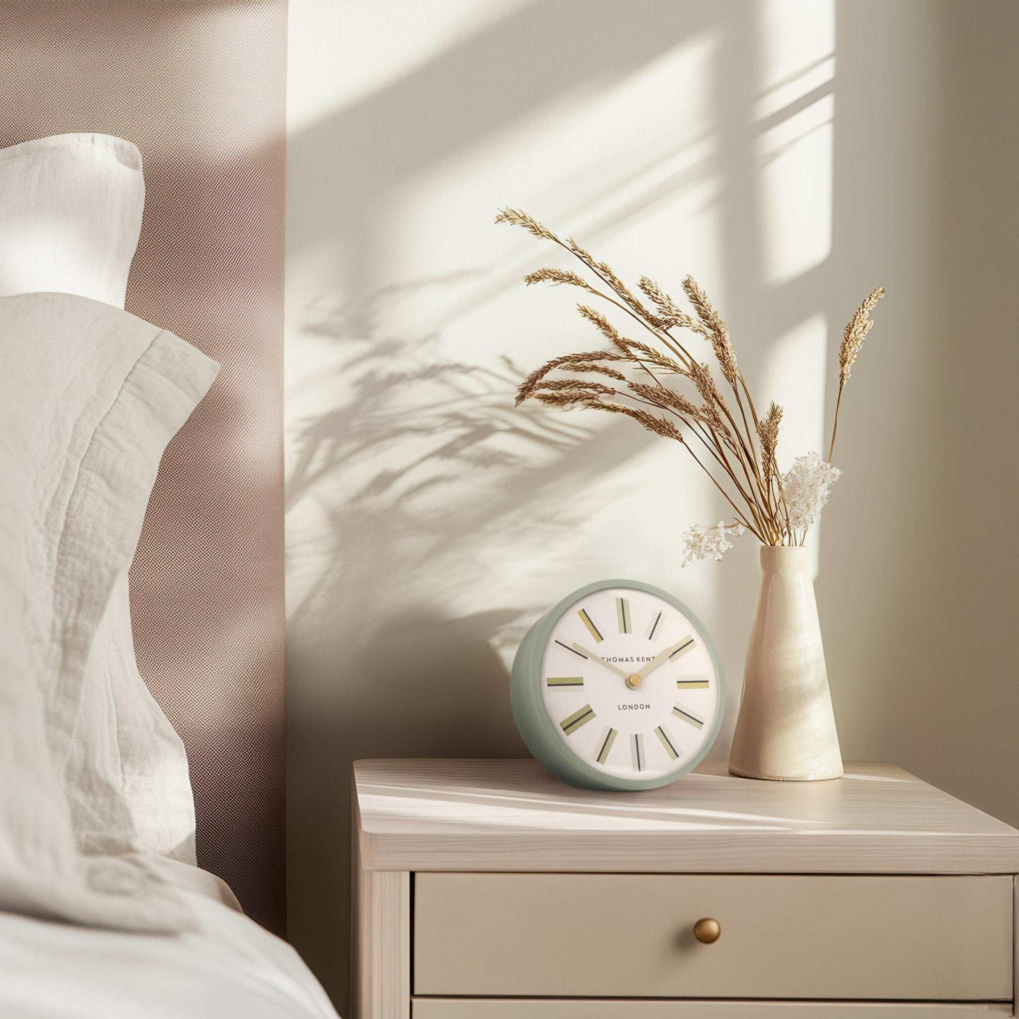 5" Swift Clock Dusty Taupe,Dusty Green,Dusty Pink,Dusty Blue