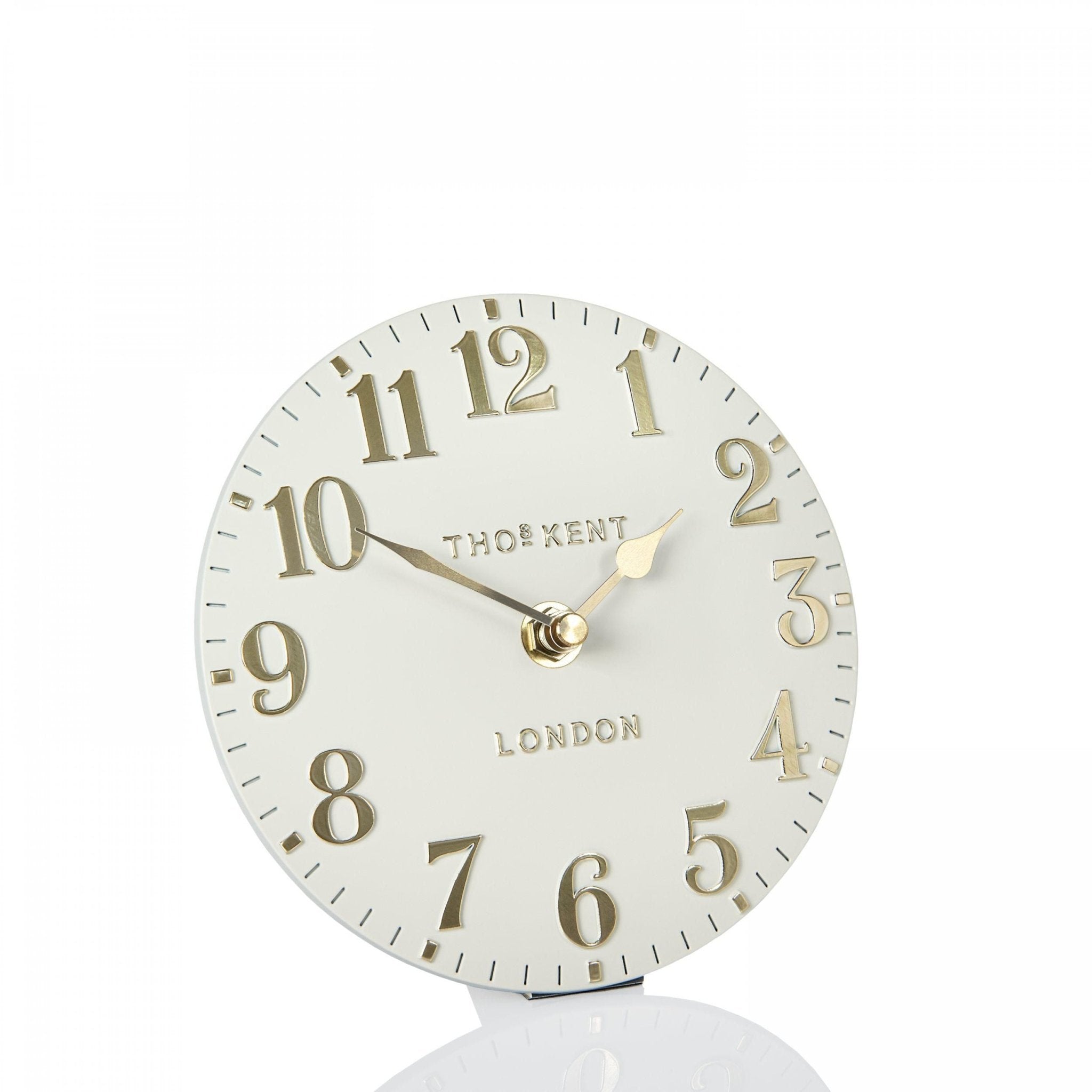 6" Arabic Mantel Clock, Oatmeal