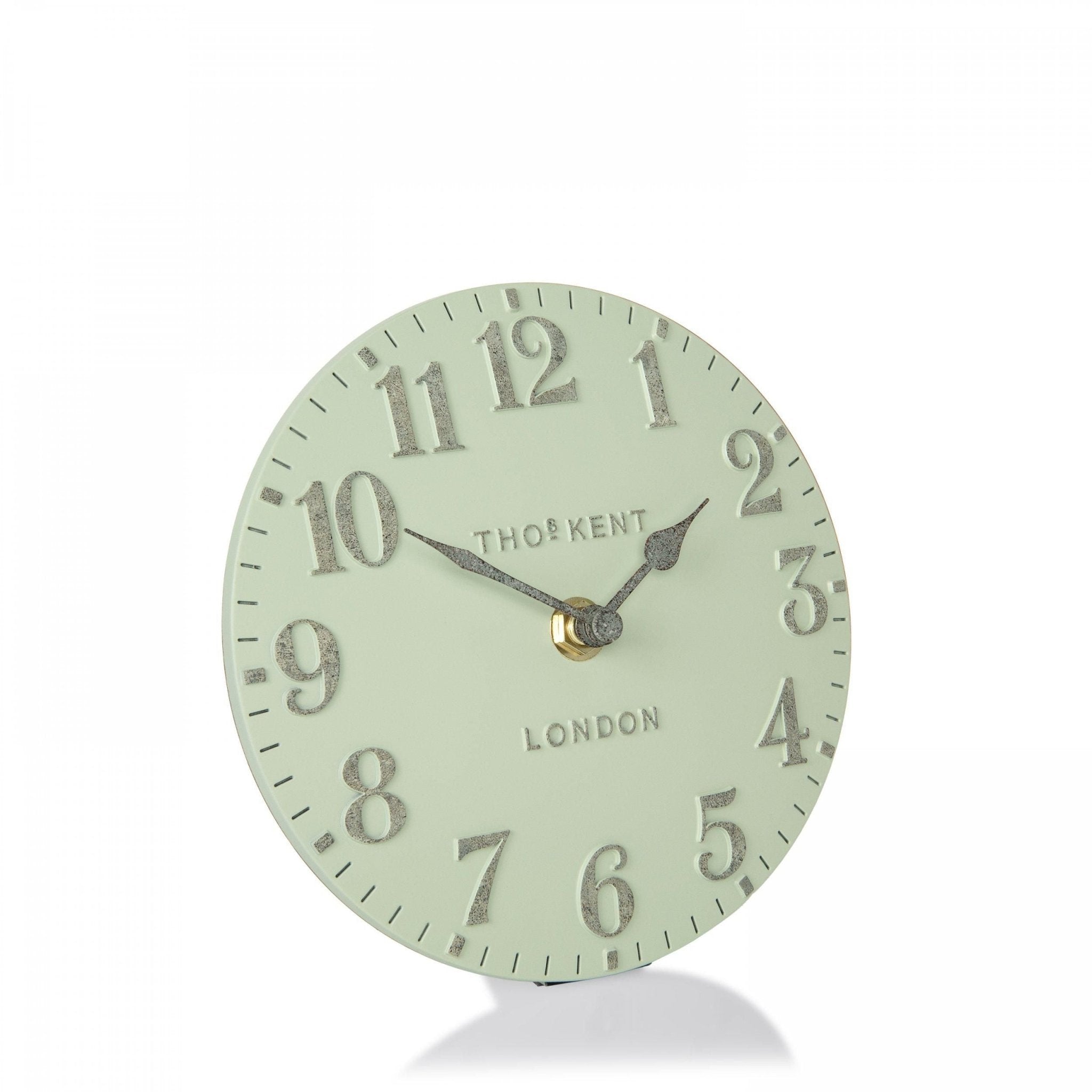 6" Arabic Mantel Clock, Pearl Green