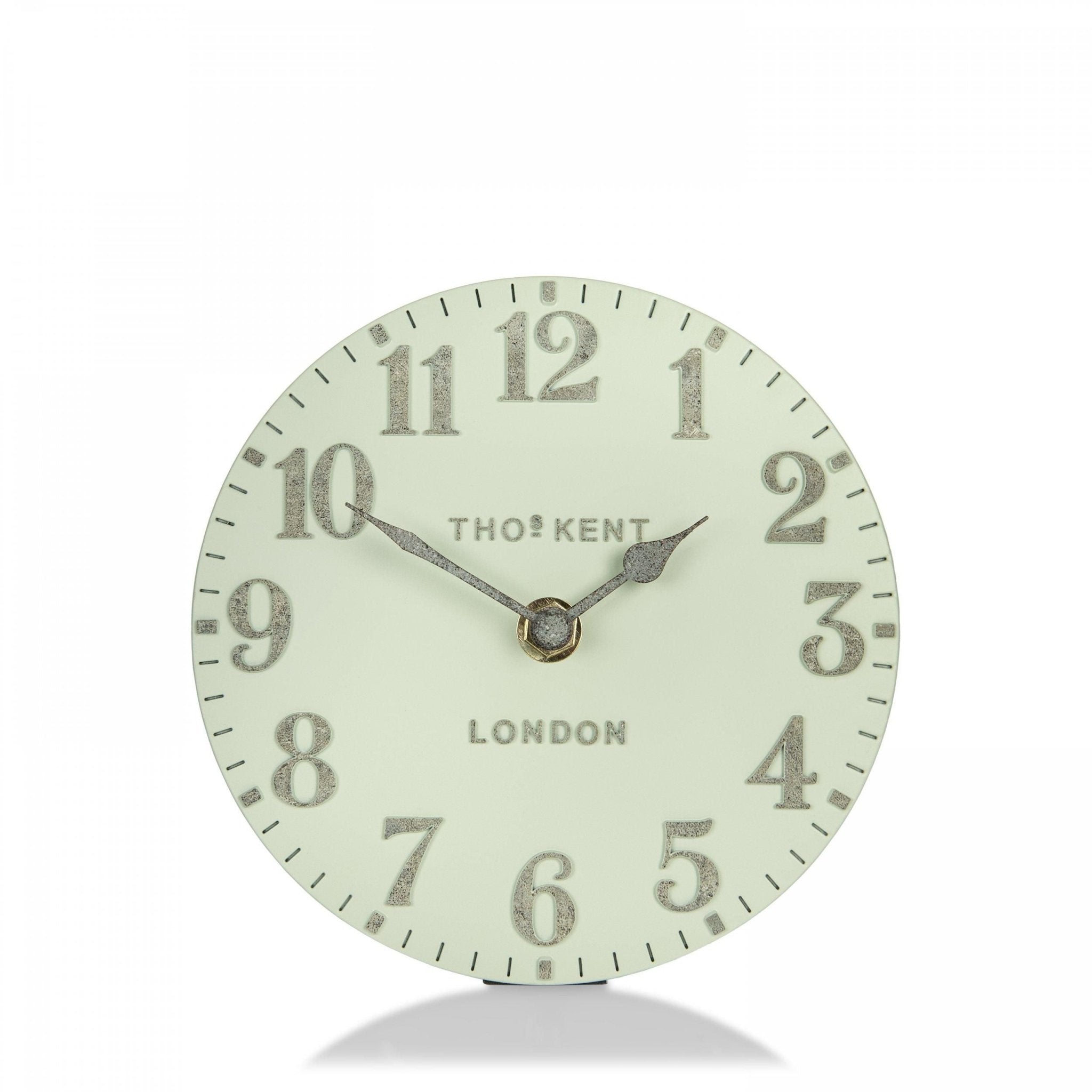 6" Arabic Mantel Clock, Pearl Green