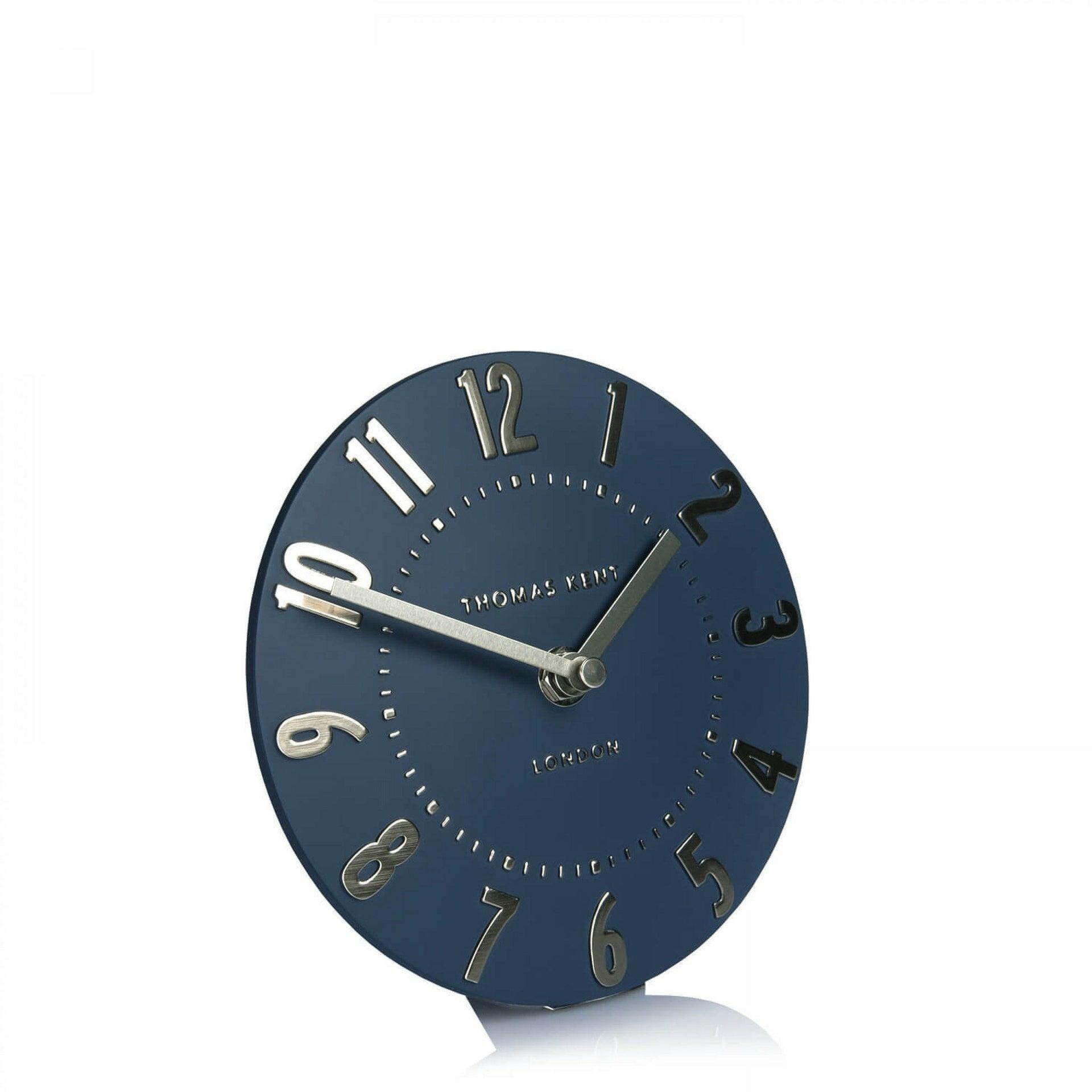6" Mulberry Mantel Clock, Midnight Blue