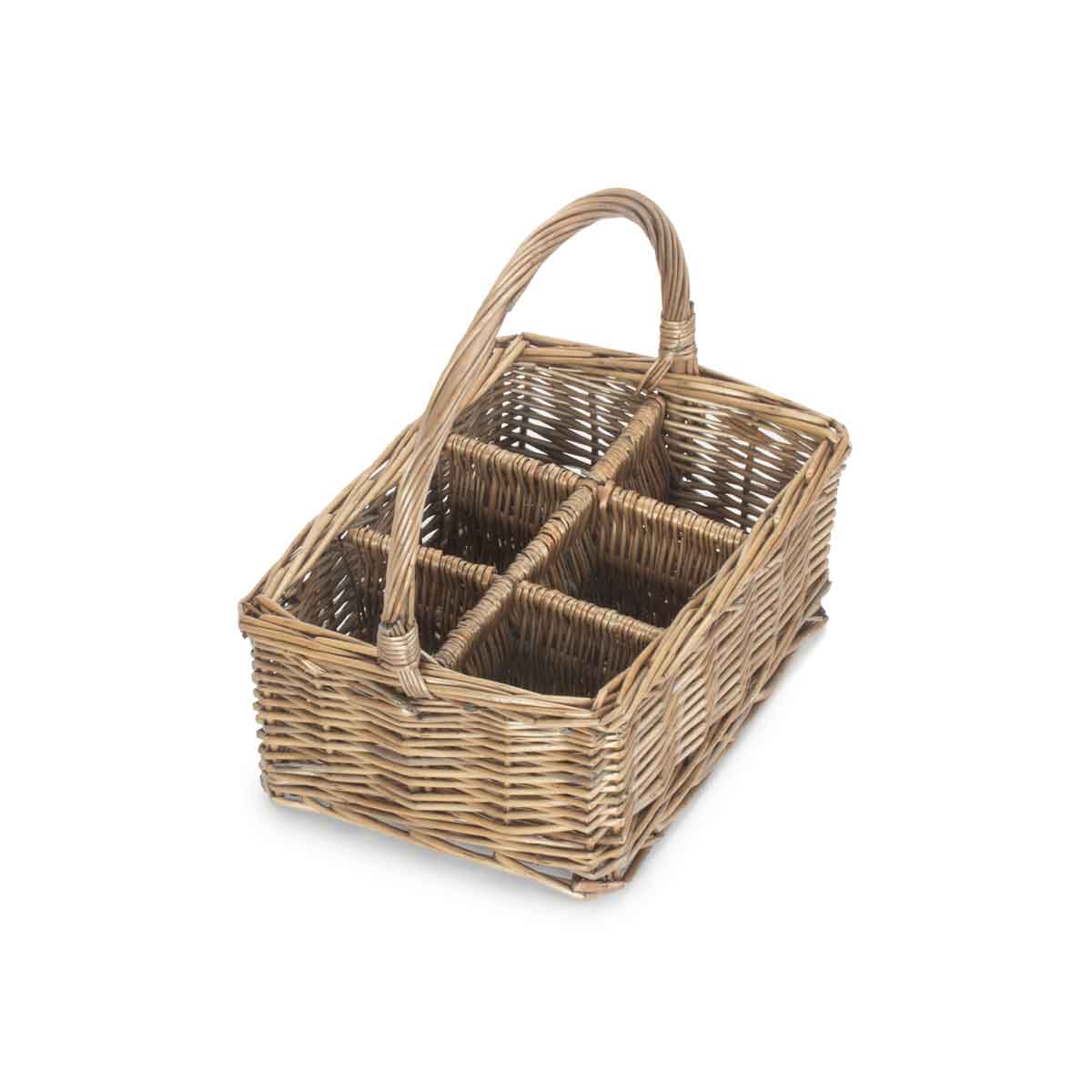 6 Section Cutlery Basket in Willow
