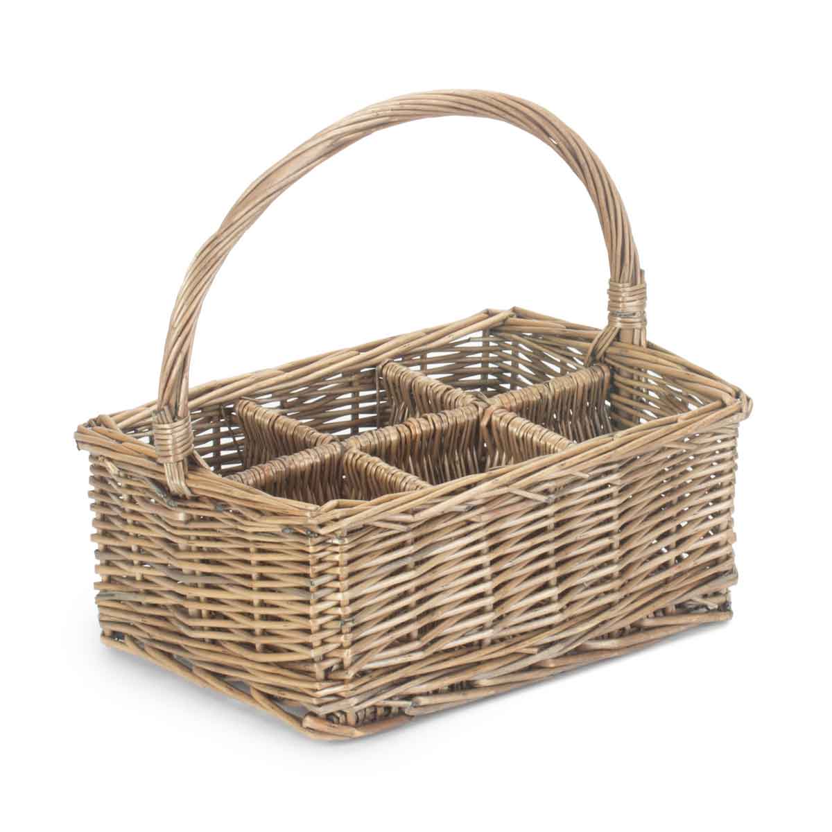 6 Section Cutlery Basket in Willow
