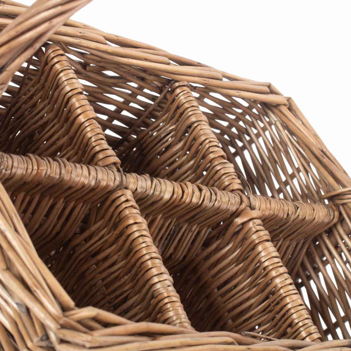 6 Section Cutlery Basket in Willow