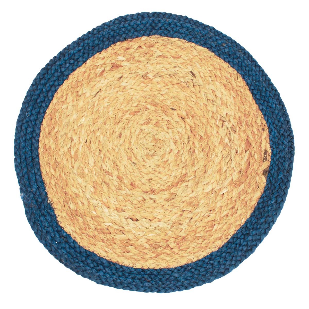 Fiesta Circular Jute Placemat, Blue