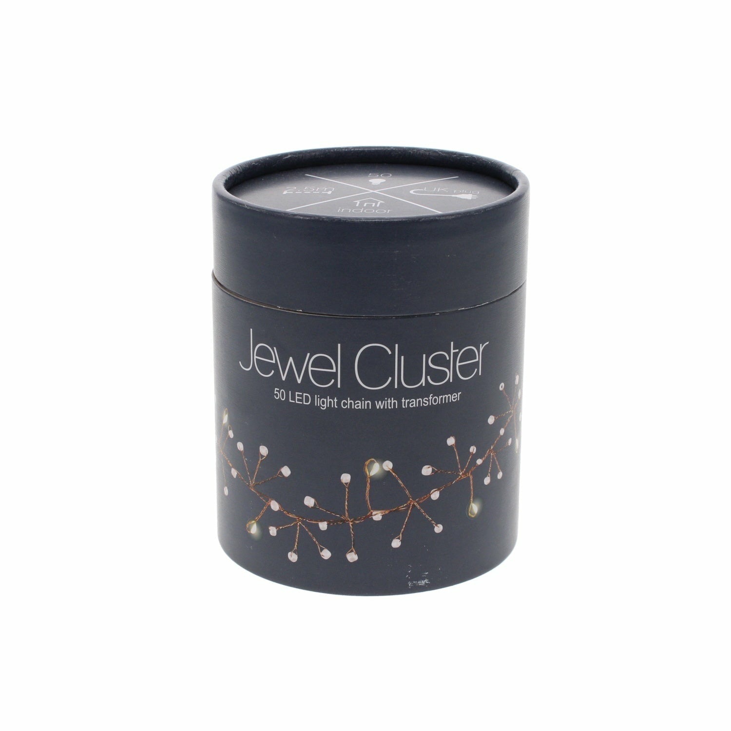 Jewel Cluster White Light Chain of 50 LEDs