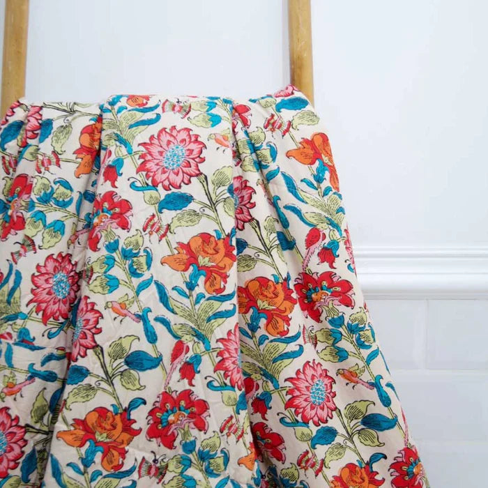 Floral Garden Double Quilted Throw