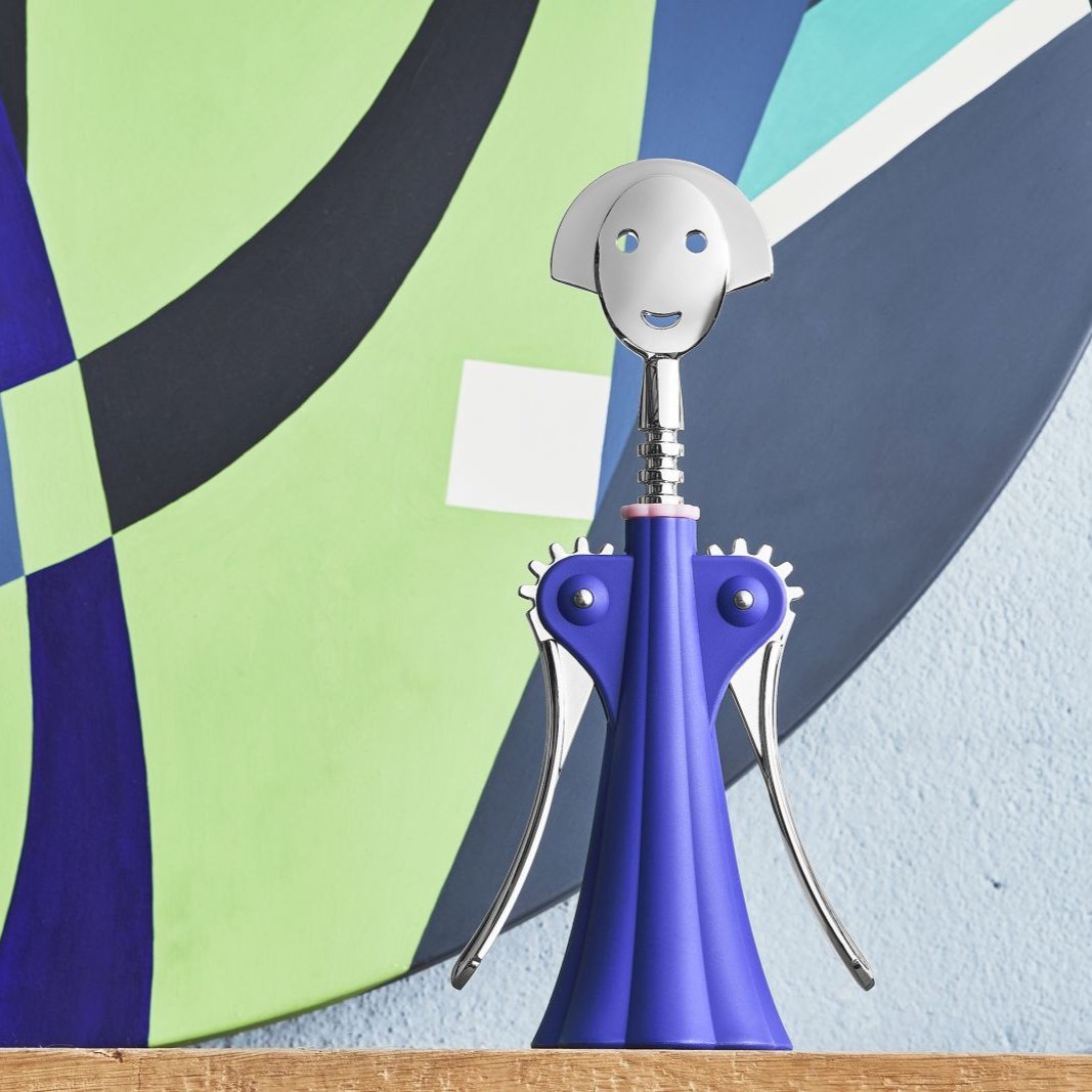Alessi Sandro Corkscrew Dark Blue