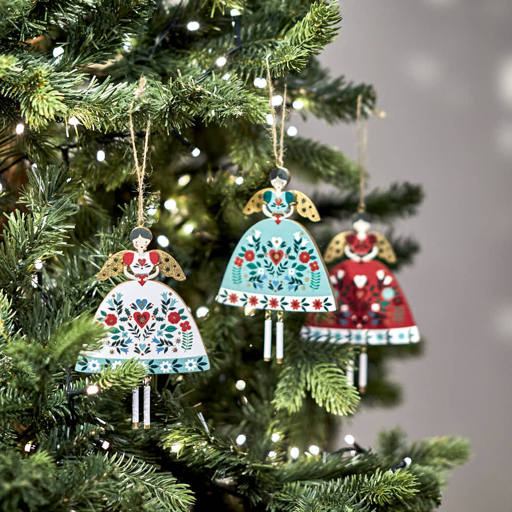 Alpine Angels with Dangling Legs, Assorted Colours - Angela Reed - Christmas Decorations