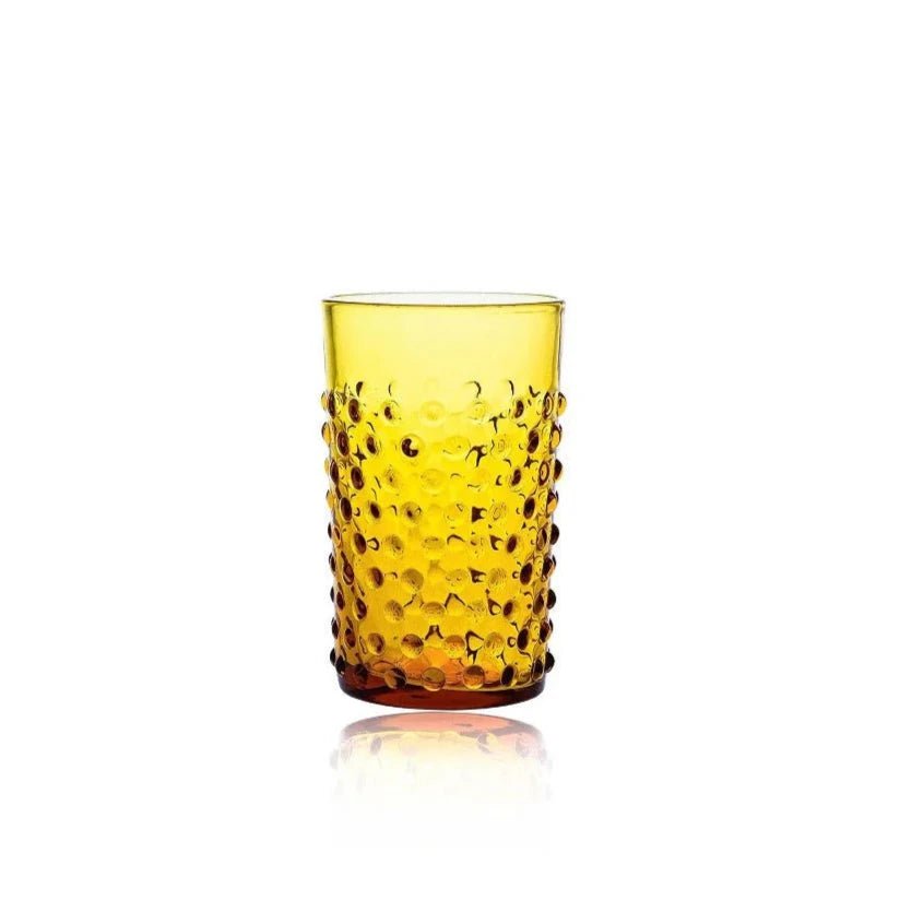 Amber Hobnail Tumbler
