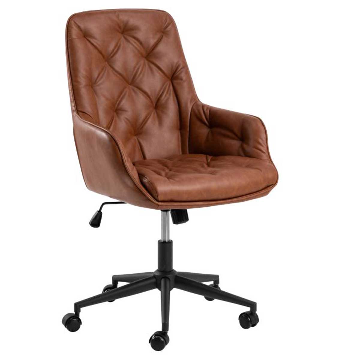 Anderson Desk Chair Tan Faux Leather