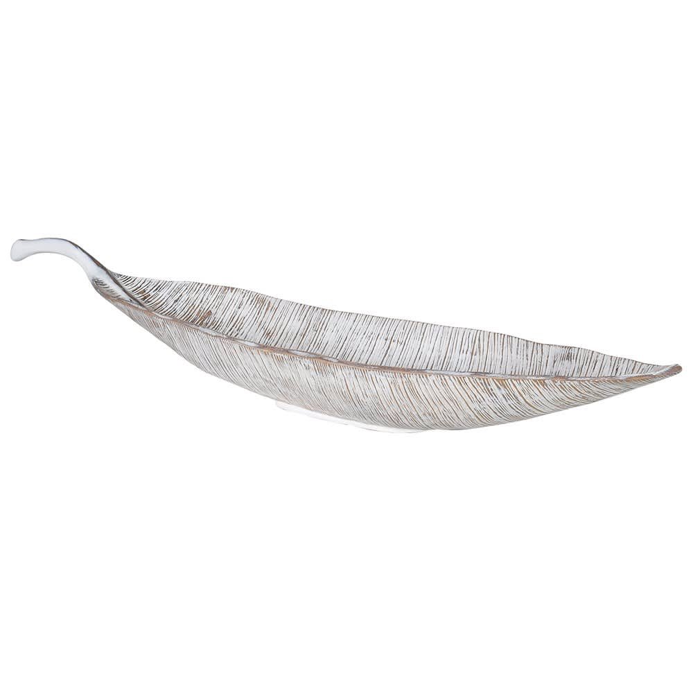 Antique White Leaf Plate