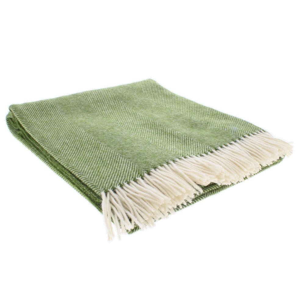 Apple Shetland Herringbone Throw by Bronte