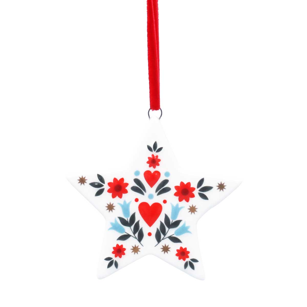 Assorted Alpine White Ceramic Hanging Shapes