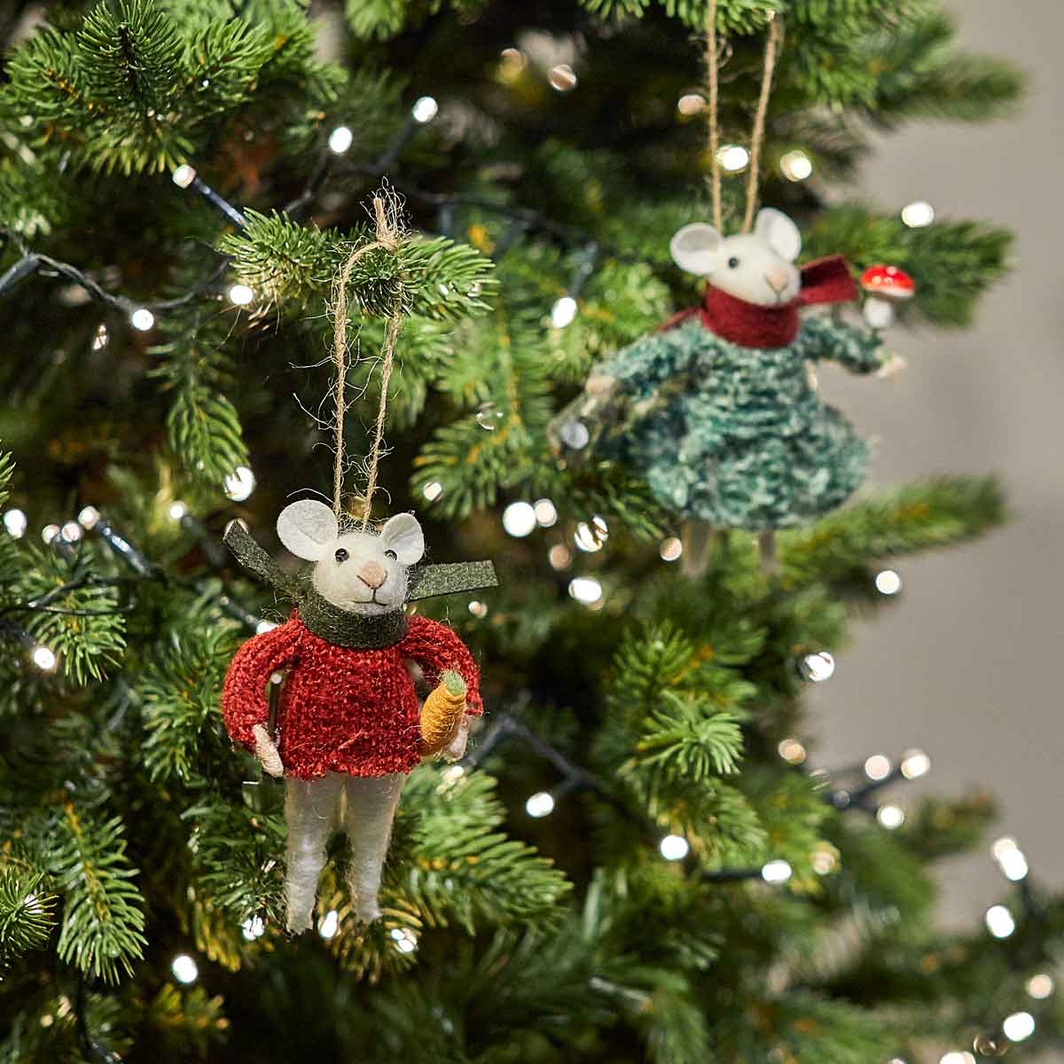 Assorted Gardening Felt Mice