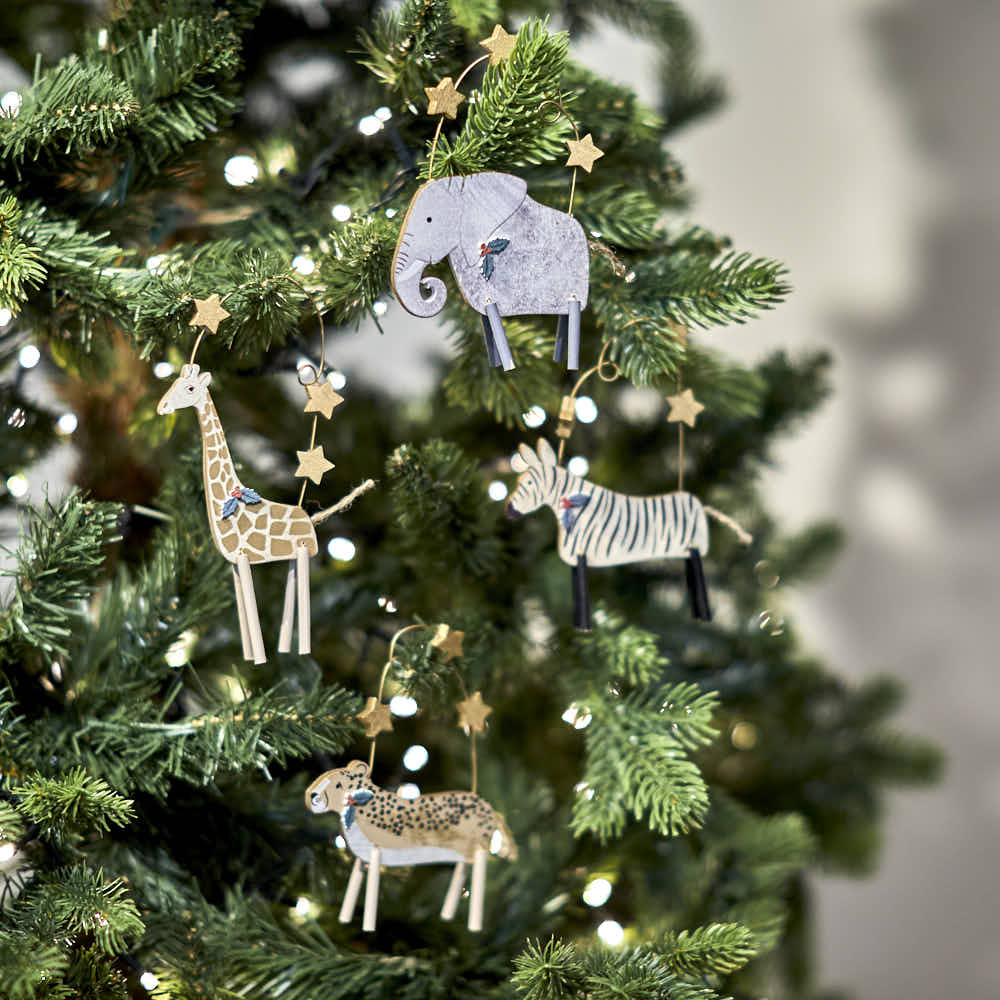Assorted Jungle Animal Hangers - Angela Reed - Christmas Decorations