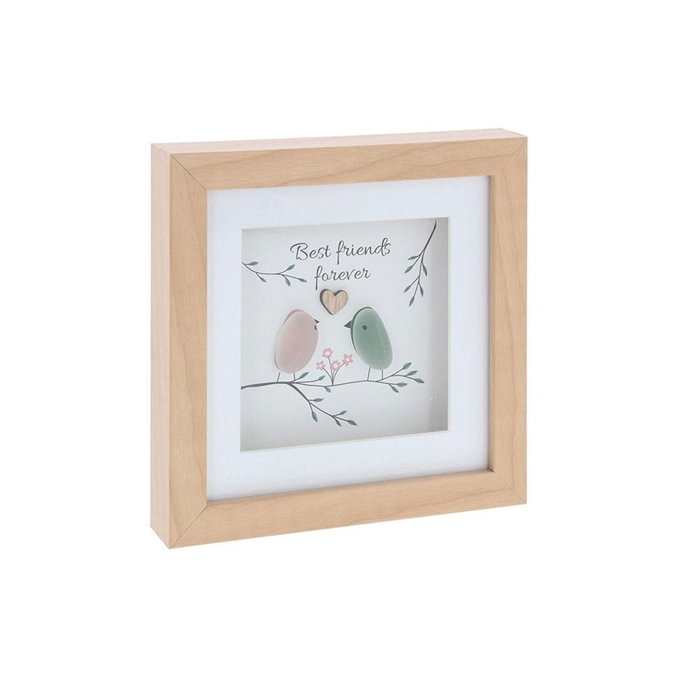 Best Friend Pebble Glass Plaque