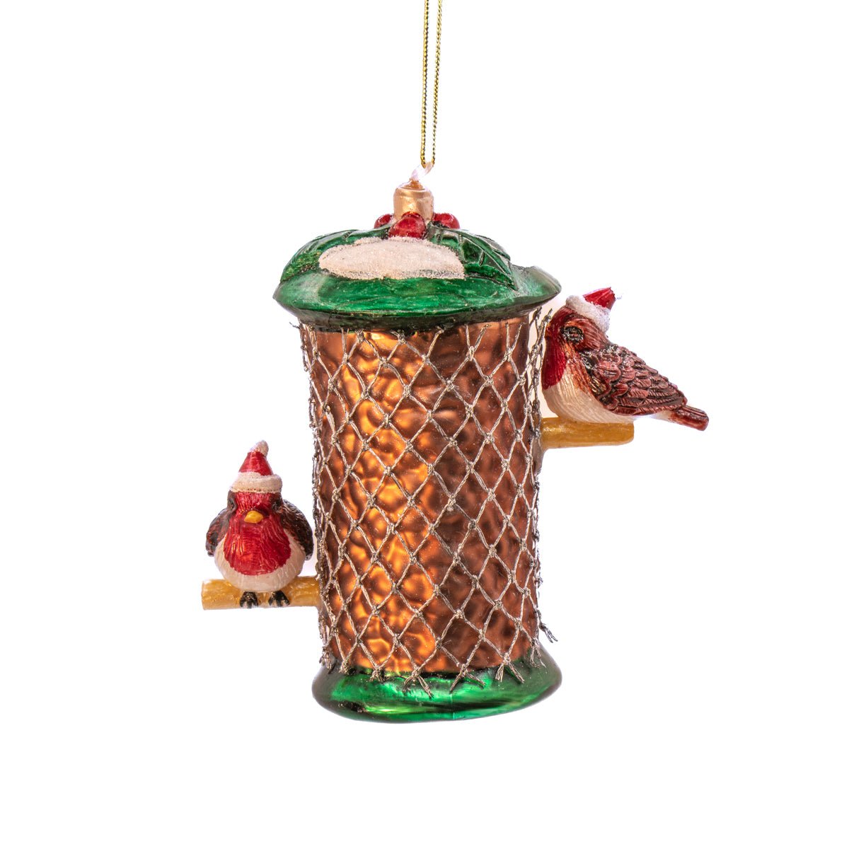 Bird Feeder with Robins Shaped Bauble