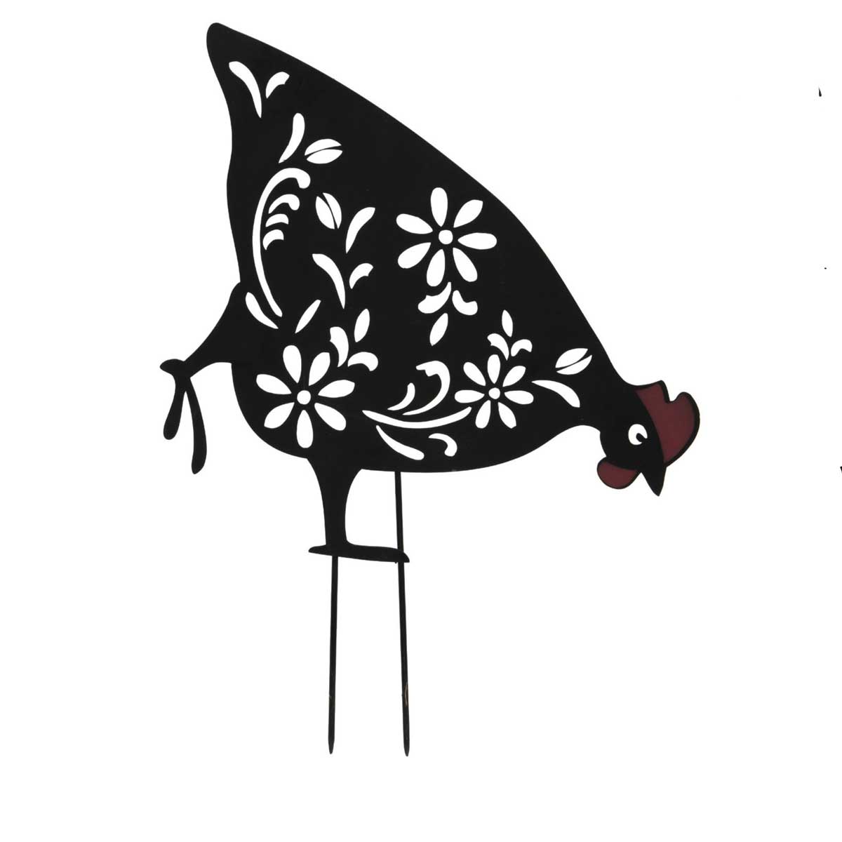 Black Hen Garden Ornament