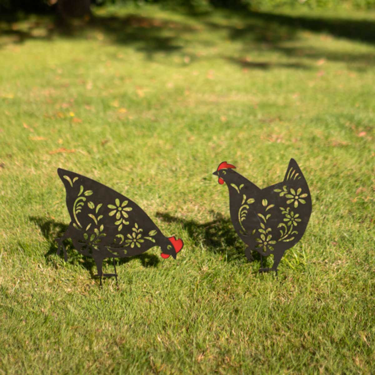 Black Hen Garden Ornament