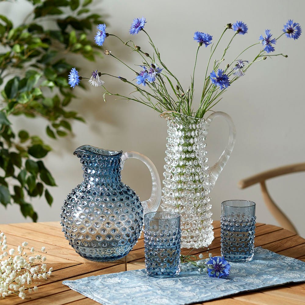 Smoke Blue Hobnail Tumbler