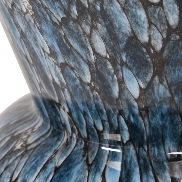 Blue Marble Glass Vase