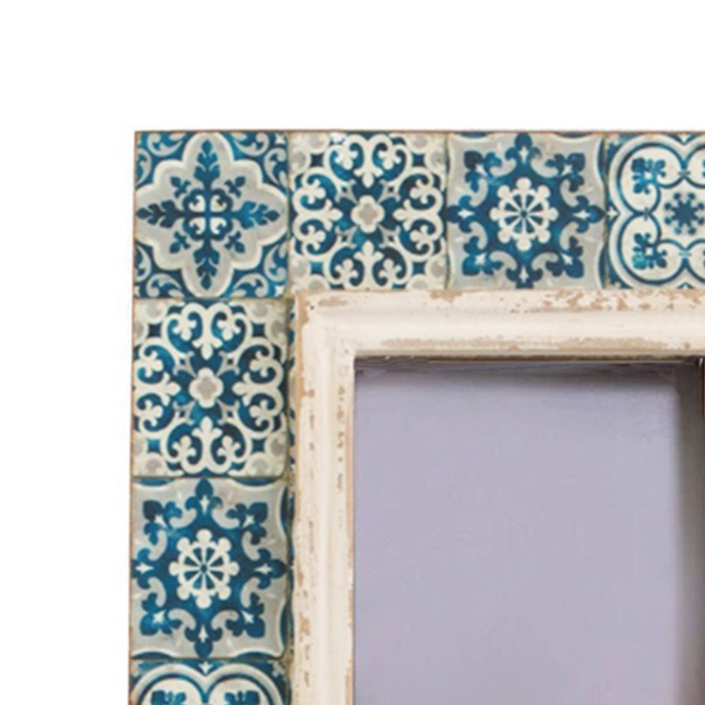 Blue Mosaic Tile Photo Frame