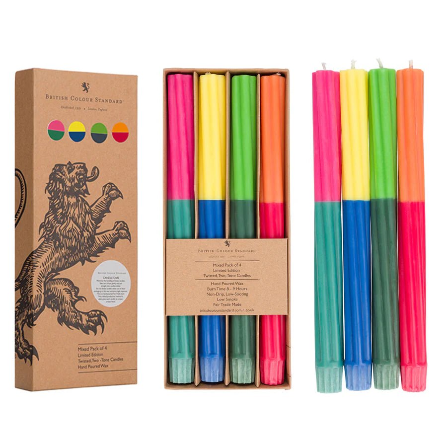 Bright Colour Eco Dinner Candles