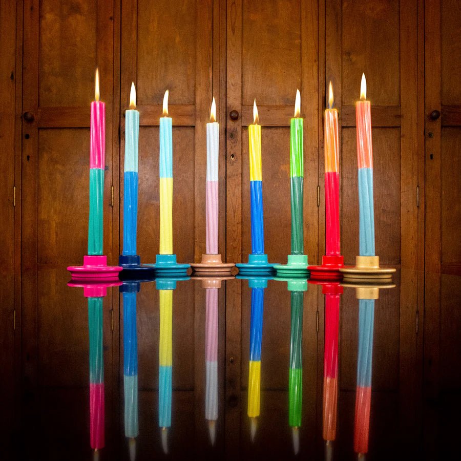 Bright Colour Eco Dinner Candles