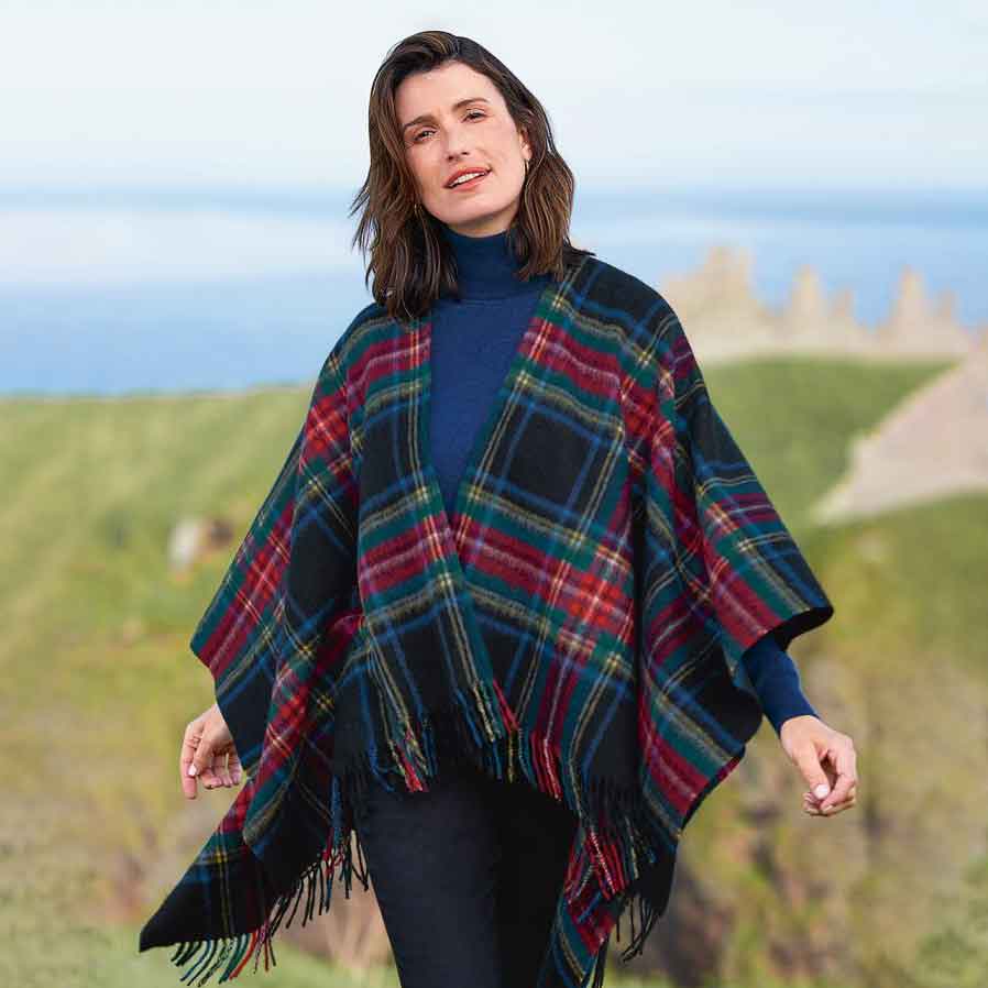 Bronte Merino Mini Ruana Plain Silver,Plain New Camel,Plain Airforce,Plain Purple Heather