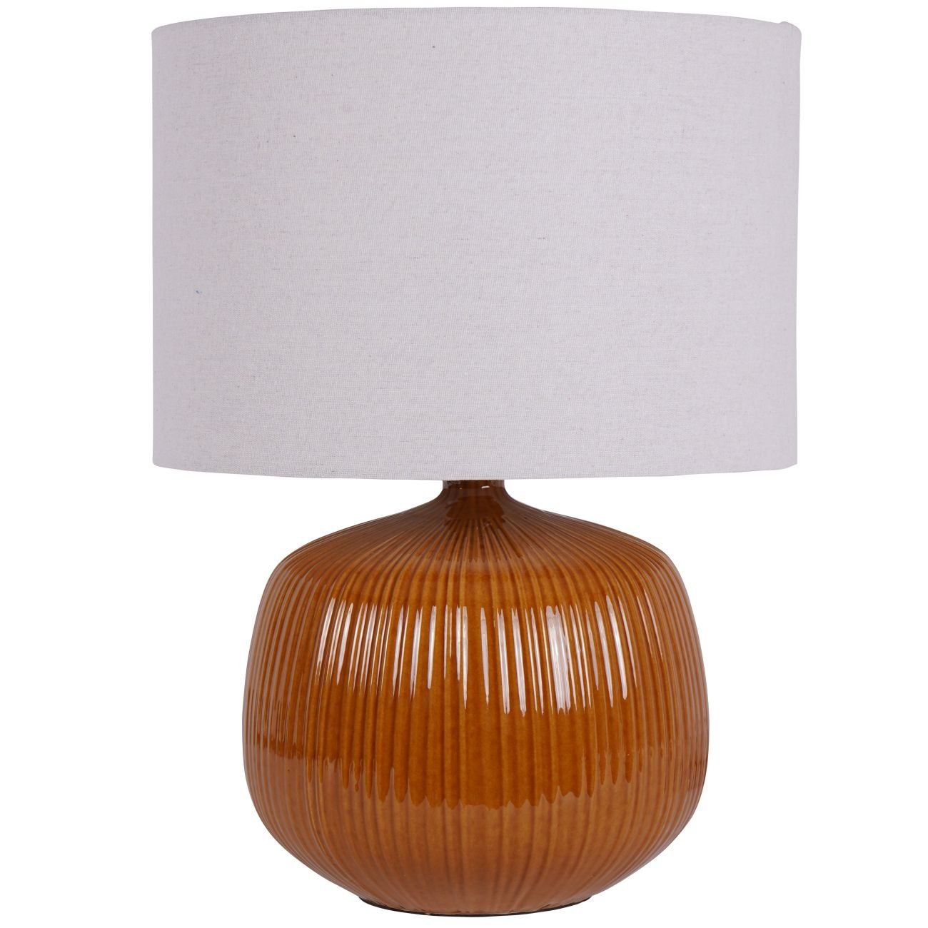 Bruno Ceramic Table Lamp, Burnt Ochre