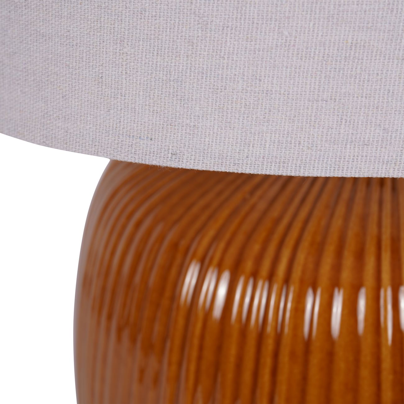 Bruno Ceramic Table Lamp, Burnt Ochre