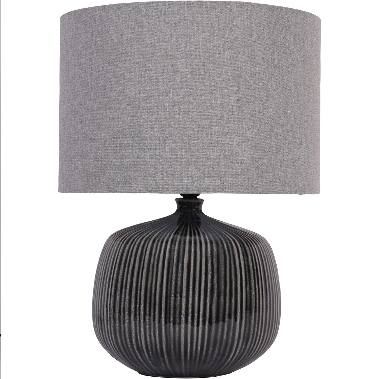 Bruno Ceramic Table Lamp Charcoal with Shade