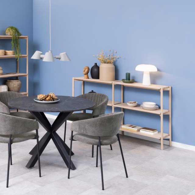 Brussels Bookcase, Low Limed Oak,Oiled Oak