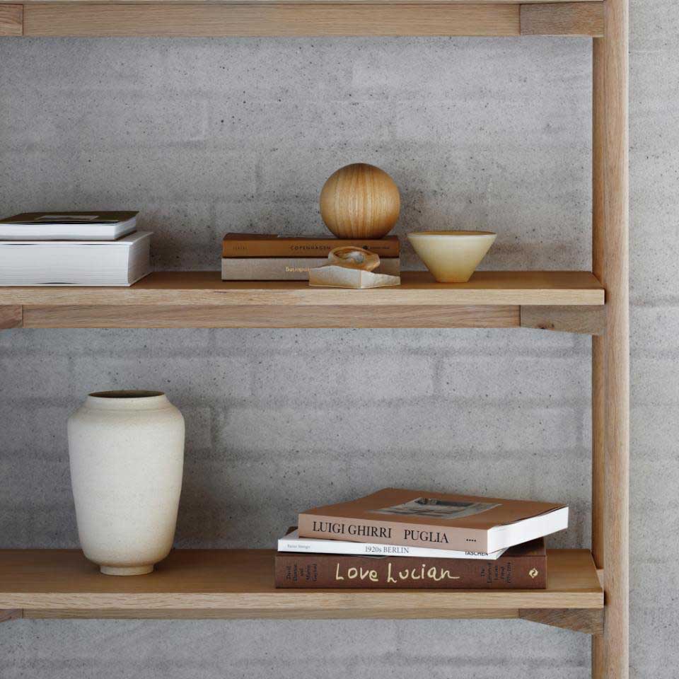 Brussels Bookcase, Tall Limed Oak,Oiled Oak