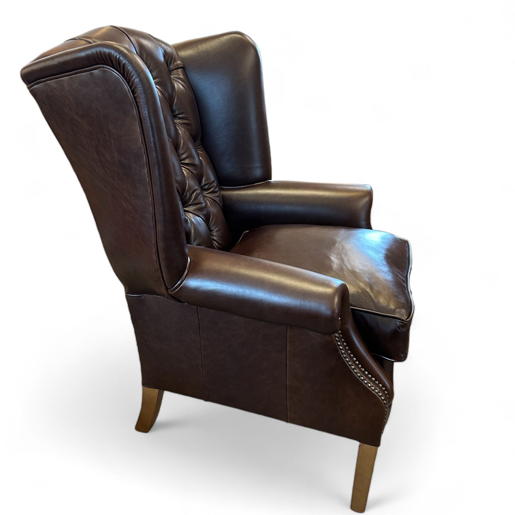 Buckingham Wing Chair Fumo Hide