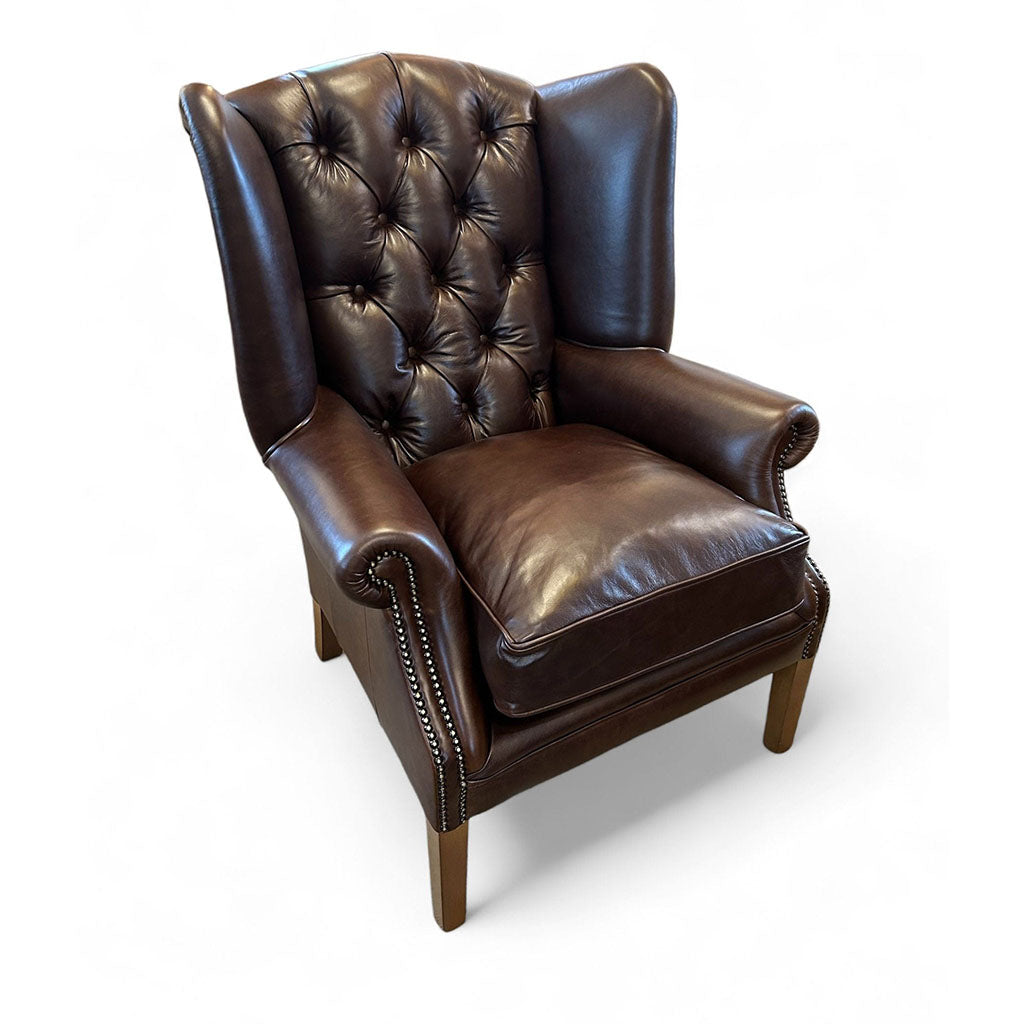Buckingham Wing Chair Fumo Hide