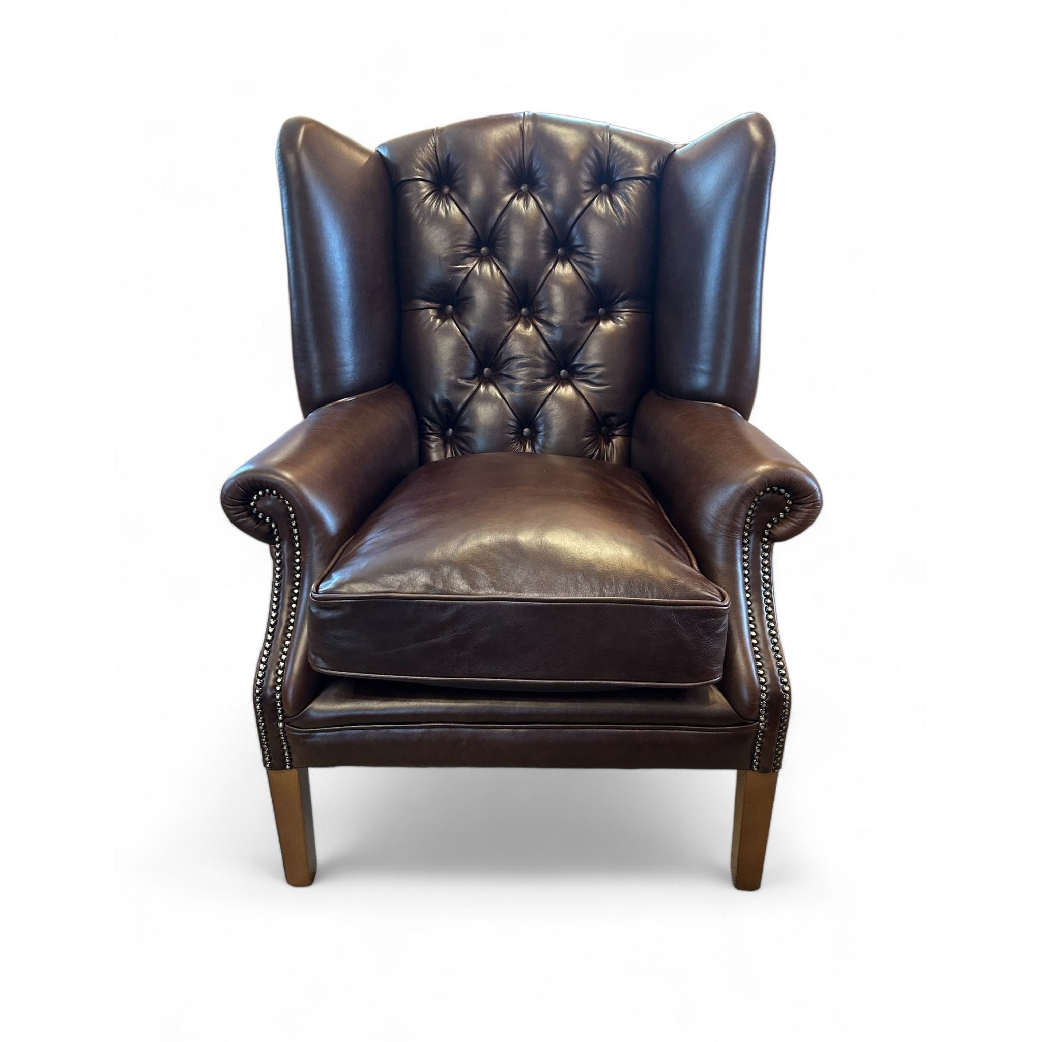 Buckingham Wing Chair Fumo Hide