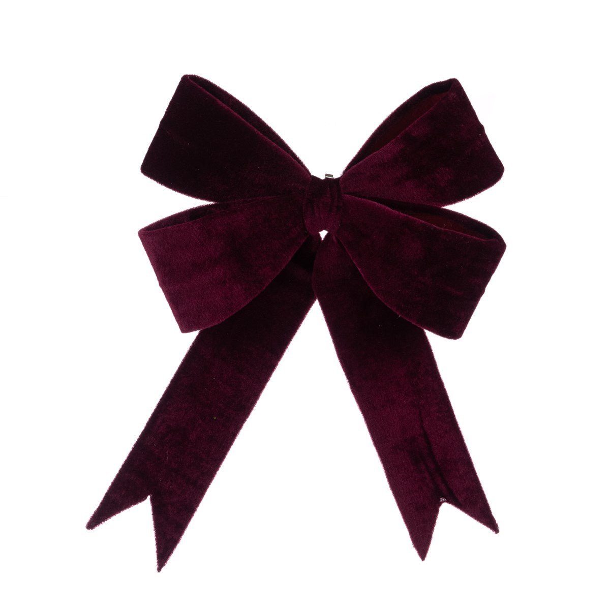 Burgandy Velvet Wired Bow, Small