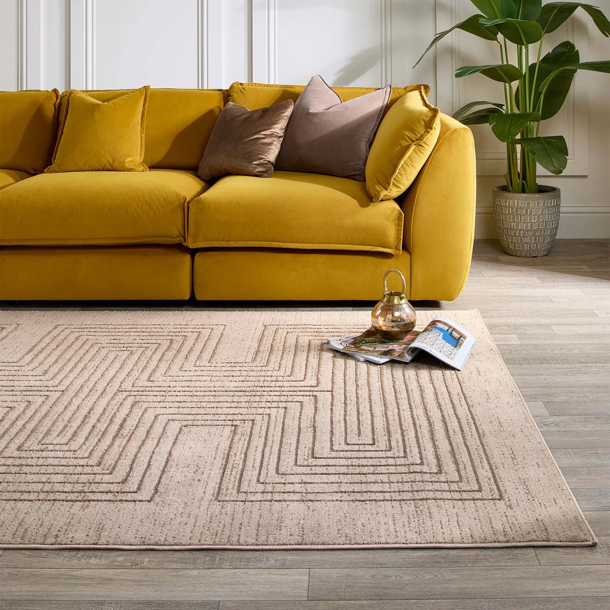 Calcutta Lines Natural Rug 120 x 170cm,160 x 230cm,80 x 150cm