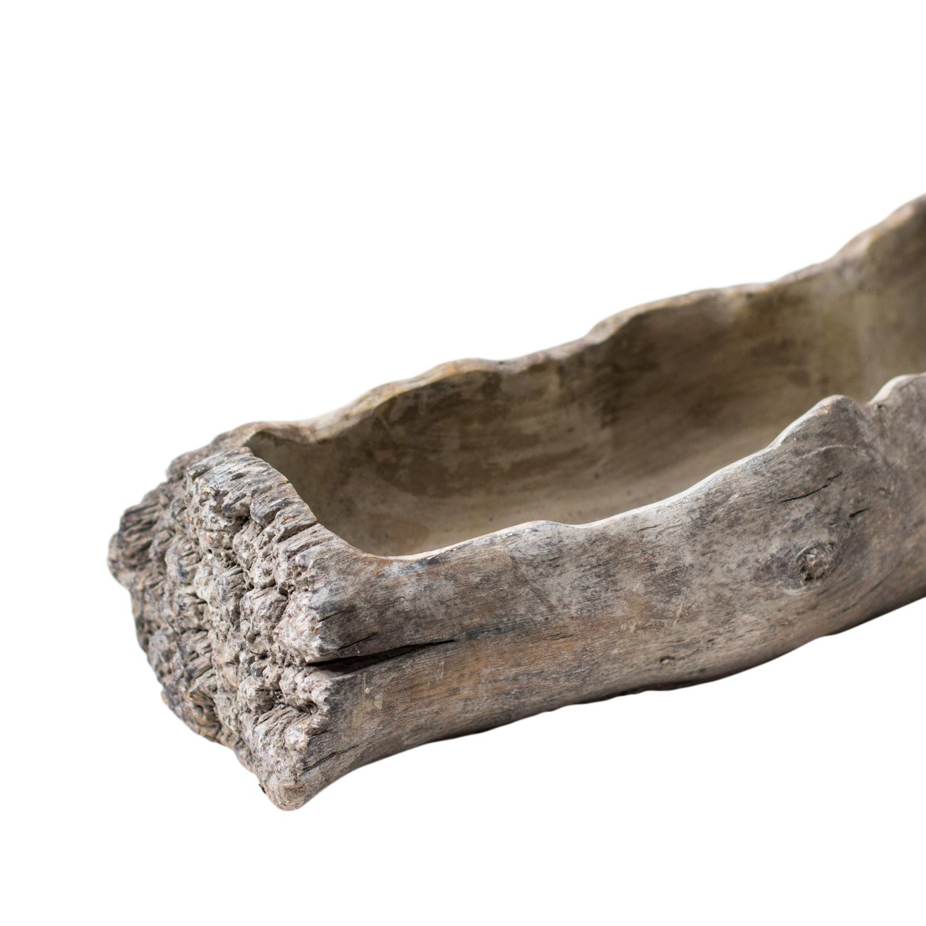 Calder Drift Log Planter, Rustic Wood Effect