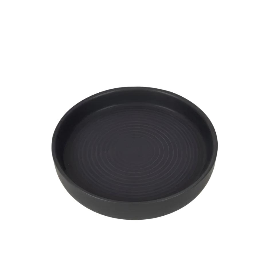 Candle Plate, Charcoal, Small