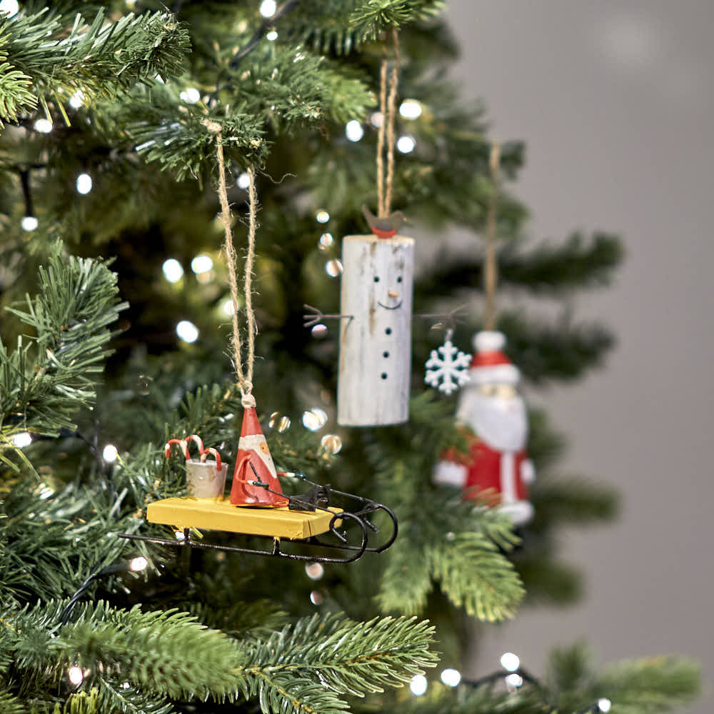 Candy Cane Santa on Sledge