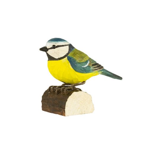 Carved Wooden Blue Tit