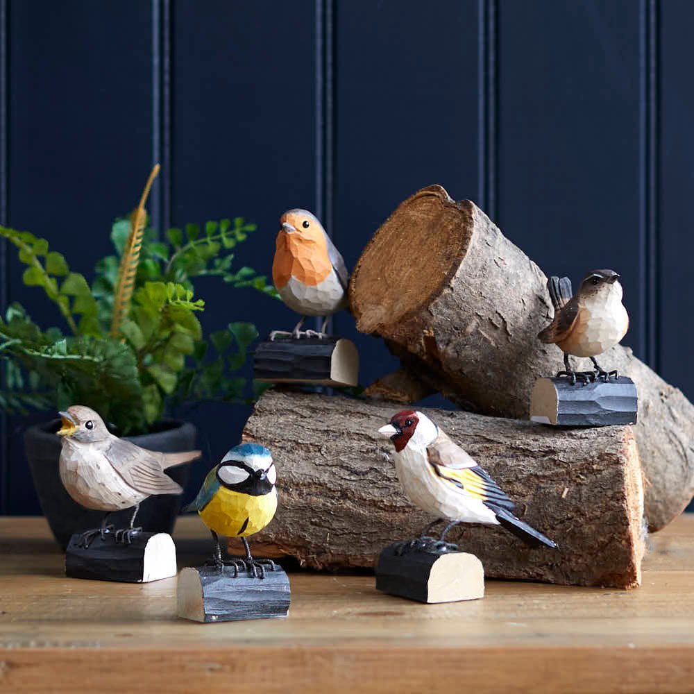 Carved Wooden Goldfinch - Angela Reed -