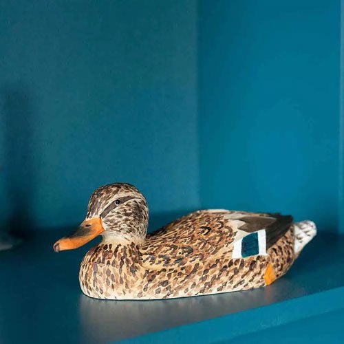 Carved Wooden Mallard Hen