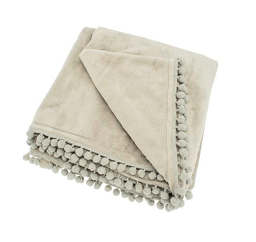 Cashmere Touch Fleece Throw, Linen
